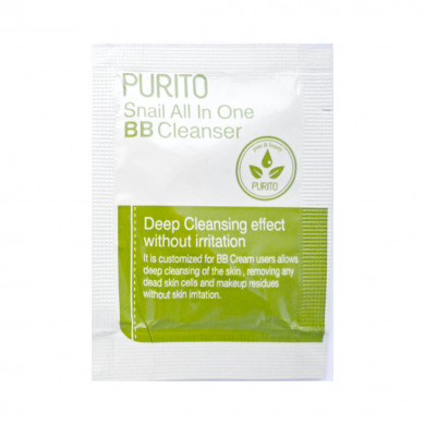 Гель для умывания с муцином улитки, Purito, Snail All In One BB Cleanser, 1 мл (пробник) купить в Украине Гель для умывания с муцином улитки, Purito, Snail All In One BB Cleanser, 1 мл (пробник) купить в Украине