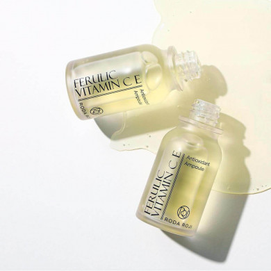 Антиоксидантна сироватка з феруловою кислотою та вітамінами С та Е Roda Roji Ferulic Vitamin C E Antioxidant Ampoule 30 мл купити в Україні 3