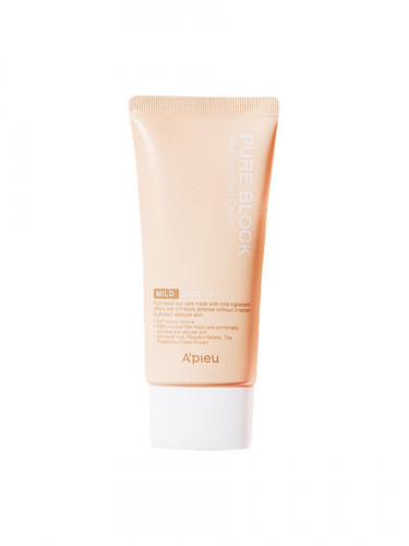 Мягкий солнцезащитный крем, A'PIEU, Pure Block Mild Plus Sun Cream SPF32, PA++, 50 мл купить в Украине Мягкий солнцезащитный крем, A'PIEU, Pure Block Mild Plus Sun Cream SPF32, PA++, 50 мл купить в Украине