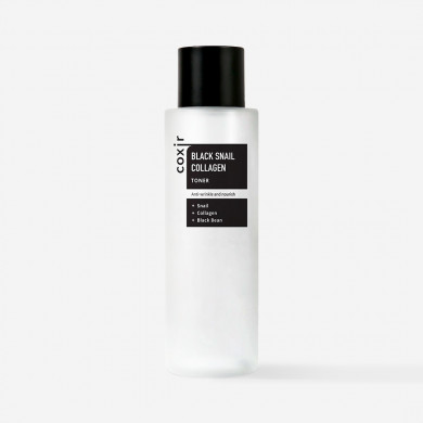 Антивіковий живильний тонер з муцином чорного равлика і колагеном Coxir Black Snail Collagen Toner 150 мл купити в Україні 3