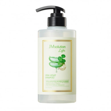 Восстанавливающий шампунь с алоэ и центеллой JM Solution Lift Vera Violet Shampoo 500 мл купить в Украине