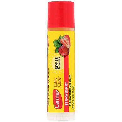 Увлажняющий бальзам для губ со вкусом клубники Carmex Daily Care Strawberry SPF 15 425 г
