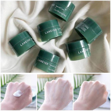 Відновлювальна нічна маска з екстрактом центелли, LANEIGE, Cica Sleeping Mask, 10 мл купити в Україні 3 Відновлювальна нічна маска з екстрактом центелли, LANEIGE, Cica Sleeping Mask, 10 мл купити в Україні 3