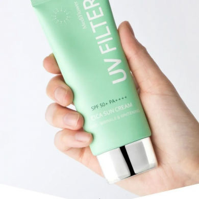 Успокаивающий солнцезащитный крем с центеллой MEDI FLOWER UV Filter Cica Sun Cream SPF50+/PA++++ 50 мл купить в Украине 3