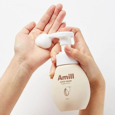 М'яка пінка для вмивання з екстрактами насіння AMILL Super Garin Bubble Foam 200 мл купити в Україні 5