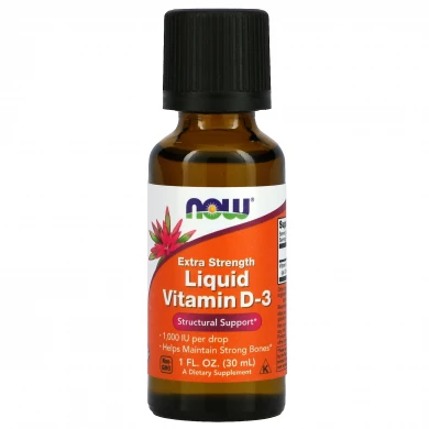 Рідкий вітамін D3 Now Foods Liquid Vitamin D-3 1000 МО 30 мл купити в Україні