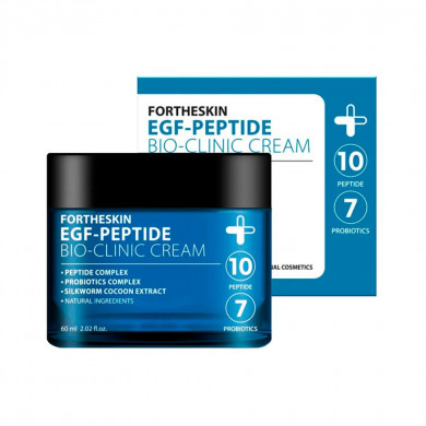 Антивозрастной крем для лица с пептидами и пробиотиками Fortheskin EGF Peptide Bio Clinic Cream 60 мл купить в Украине
