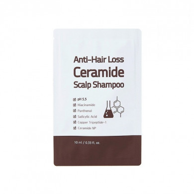 Шампунь с керамидами против выпадения волос Trimay Anti-Hair Loss Ceramide Scalp Shampoo 10 мл (пробник) купить в Украине