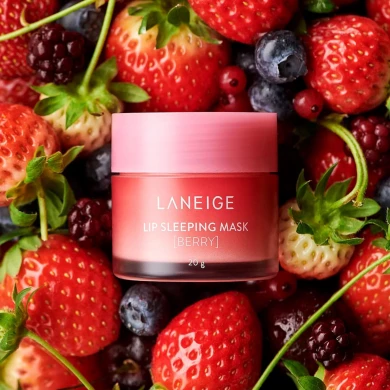 Нічна поживна маска для губ з ароматом ягід LANEIGE Lip Sleeping Mask Berry 20 мл купити в Україні 6