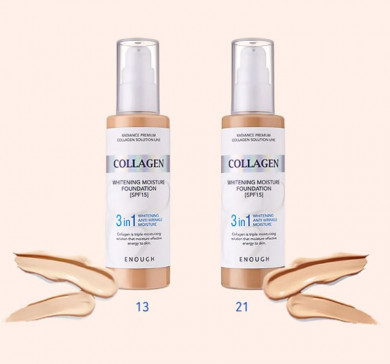Освітлююча тональна основа з колагеном Enough Collagen Whitening Moisture Foundation 3 in 1 # 13 100 мл купити в Україні 2
