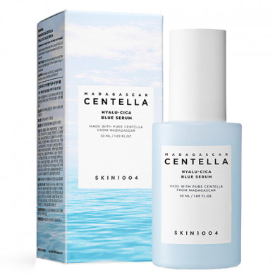 Увлажняющая сыворотка с центеллой и гиалуроновой кислотой, SKIN1004, Madagascar Centella Hyalu-Cica Blue Serum, 50 мл купить в Украине Увлажняющая сыворотка с центеллой и гиалуроновой кислотой, SKIN1004, Madagascar Centella Hyalu-Cica Blue Serum, 50 мл купить в Украине