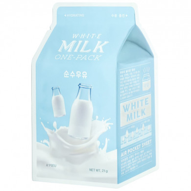 Тканевая маска с молочным протеином, A'PIEU, Milk One Pack White Milk купить в Украине Тканевая маска с молочным протеином, A'PIEU, Milk One Pack White Milk купить в Украине