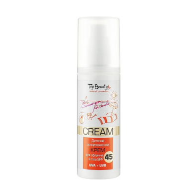 Детский солнцезащитный крем для лица и тела SPF45 Top Beauty 120 мл купить в Украине