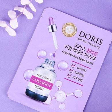 Тканинна маска з колагеном DORIS Collagen Real Essence Mask купити в Україні 2