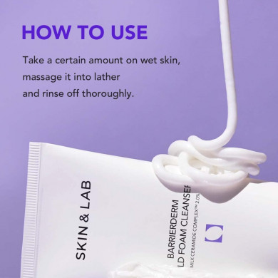Мягкая пенка с керамидами для очищения кожи SKIN&LAB Barrierderm Mild Foam Cleanser 150 мл купить в Украине 3
