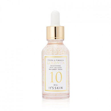 Омолаживающая сыворотка с золотом и витамином С, IT'S SKIN, Power 10 Formula Gold Vita, 30 мл купить в Украине Омолаживающая сыворотка с золотом и витамином С, IT'S SKIN, Power 10 Formula Gold Vita, 30 мл купить в Украине