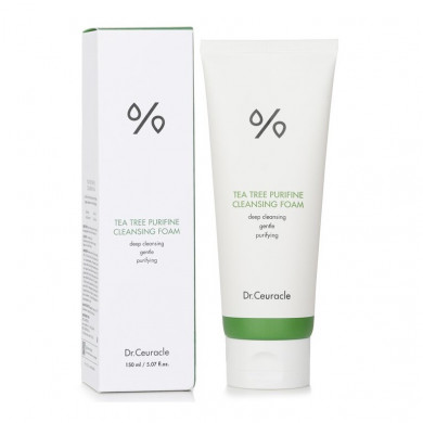 Гель-пенка для чувствительной кожи с экстрактом чайного дерева Dr. Ceuracle Tea Tree Purifine 30 Cleansing Foam 150 мл купить в Украине