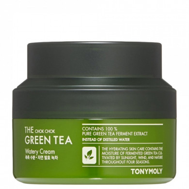 Увлажняющий крем на основе экстракта зеленого чая, Tony Moly, The Chok Chok Green Tea Watery Cream, 60 мл купить в Украине Увлажняющий крем на основе экстракта зеленого чая, Tony Moly, The Chok Chok Green Tea Watery Cream, 60 мл купить в Украине