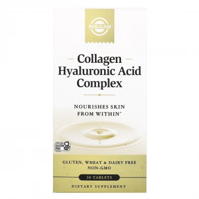Комплекс з колагеном та гіалуроновою кислотою Solgar Collagen Hyaluronic Acid Complex 30 таблеток купити в Україні