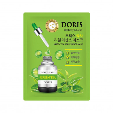 Тканевая маска с зеленым чаем DORIS Green Tea Real Essence Mask купить в Украине