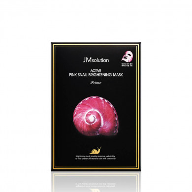 Осветляющая тканевая маска с муцином улитки, JM Solution, Active Pink Snail Brightening Mask-Prime купить в Украине Осветляющая тканевая маска с муцином улитки, JM Solution, Active Pink Snail Brightening Mask-Prime купить в Украине