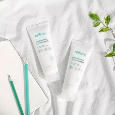 Очищающая ночная маска с PHA-кислотами ISNTREE Clear Skin PHA Sleeping Mask 100 мл купить в Украине 4