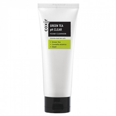 Пенка для умывания для жирной кожи с экстрактом зеленого чая Coxir Green Tea pH Clear Foam Cleanser 150 мл купить в Украине