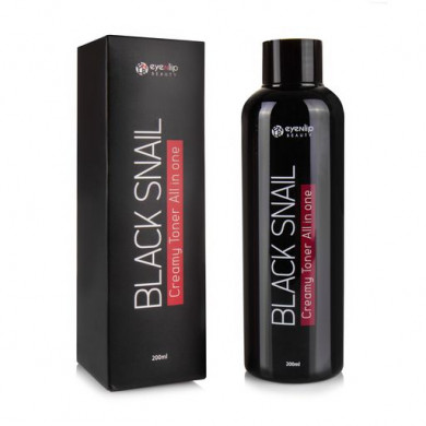 Многофункциональный кремовый тонер с муцином черной улитки EYENLIP Black Snail Creamy Toner All In One 200 мл купить в Украине