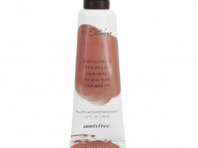 Парфюмированный крем для рук мускусный аромат, Innisfree, Jeju Life Perfumed Hand Cream 10 October, 30 мл купить в Украине Парфюмированный крем для рук мускусный аромат, Innisfree, Jeju Life Perfumed Hand Cream 10 October, 30 мл купить в Украине