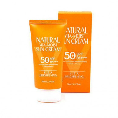 Многофункциональный солнцезащитный крем, 3W Clinic, Natural Vita-Moist Sun Cream SPF50+ PA+++, 70 мл купить в Украине Многофункциональный солнцезащитный крем, 3W Clinic, Natural Vita-Moist Sun Cream SPF50+ PA+++, 70 мл купить в Украине
