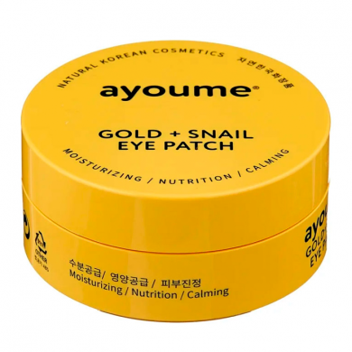 Гидрогелевые патчи с золотом и муцином улитки, AYOUME, Eye Patch Gold Snail, 60 патчей купить в Украине Гидрогелевые патчи с золотом и муцином улитки, AYOUME, Eye Patch Gold Snail, 60 патчей купить в Украине