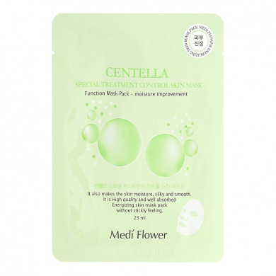 Восстанавливающая тканевая маска с центеллой MEDI FLOWER Special Treatment Bouncy Mask pack Centella купить в Украине