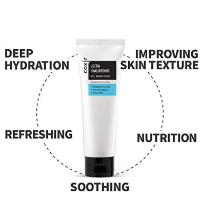 Нічна гелева маска з гіалуроновою кислотою, Coxir, Ultra Hyaluronic Gel Mask Pack, 80 мл купити в Україні 2 Нічна гелева маска з гіалуроновою кислотою, Coxir, Ultra Hyaluronic Gel Mask Pack, 80 мл купити в Україні 2