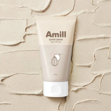 Очищаюча глиняна маска з екстрактами насіння AMILL Super Garin Wash-Off Pack 100 г купити в Україні 2