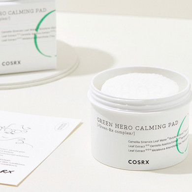 Успокаивающие тонер-пэды с зелеными чаем, COSRX, One Step Green hero Calming Pad, 70 шт купить в Украине 2 Успокаивающие тонер-пэды с зелеными чаем, COSRX, One Step Green hero Calming Pad, 70 шт купить в Украине 2