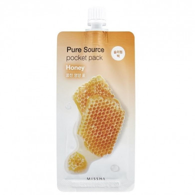 Питательная ночная маска с медом, MISSHA, Pure Source pocket pack Honey, 10 мл купить в Украине Питательная ночная маска с медом, MISSHA, Pure Source pocket pack Honey, 10 мл купить в Украине