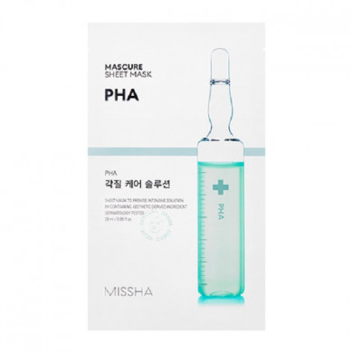 Тканевая маска с PHA-кислотой, с эффектом пилинга, MISSHA, Mascure Peeling Solution Sheet Mask купить в Украине Тканевая маска с PHA-кислотой, с эффектом пилинга, MISSHA, Mascure Peeling Solution Sheet Mask купить в Украине
