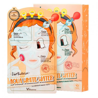 Освітлююча триступенева маска, Elizavecca, Aqua White Water Illuminate Mask Pack купити в Україні Освітлююча триступенева маска, Elizavecca, Aqua White Water Illuminate Mask Pack купити в Україні