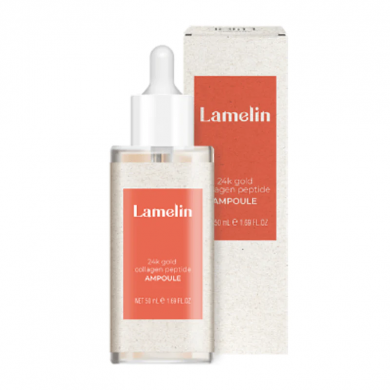 Антивікова сироватка з колагеном золотом та пептидами Lamelin 24K Gold Collagen Peptide Ampoule 50 мл купити в Україні 2