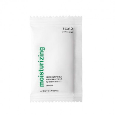 Зволожуючий кондиціонер для волосся з кератином та протеїнами Scalp Moisturizing Hair Conditioner Wheat Proteins & Keratin Complex 8 г купити в Україні