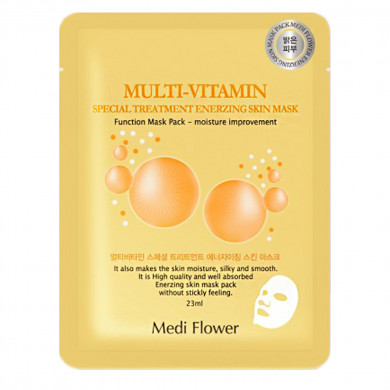 Оздоравливающая витаминная тканевая маска MEDI FLOWER Special Treatment Bouncy Mask pack Vitamin купить в Украине