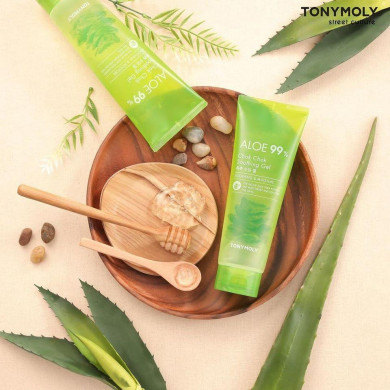 Гель алоэ для лица и тела TONYMOLY Aloe 99% Chok Chok Soothing Gel 250 мл купить в Украине 2