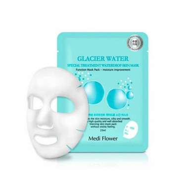 Зволожуюча тканинна маска з льодовиковою водою MEDI FLOWER Special Treatment Bouncy Mask pack Glacier Water купити в Україні 2