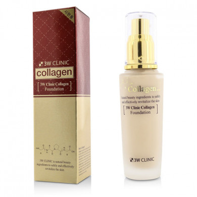 Тональная основа с коллагеном, 3W CLINIC, Collagen Foundation №21, 50 мл купить в Украине Тональная основа с коллагеном, 3W CLINIC, Collagen Foundation №21, 50 мл купить в Украине