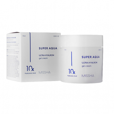 Увлажняющий гель-крем для лица с гиалуроновой кислотой  MISSHA Super Aqua Ultra Hyalron Gel Cream 70 мл купить в Украине