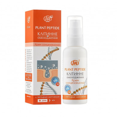 Солнцезащитный крем 30 SPF с комплексом пептидов Клеточное омоложение Dr. Green Plant Peptide 50 мл купить в Украине
