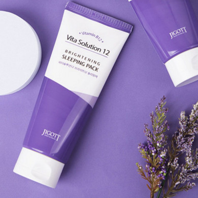 Ночная маска для лица для сияния кожи лица JIGOTT Vita Solution 12 Brightening Sleeping Pack 180 мл купить в Украине 2