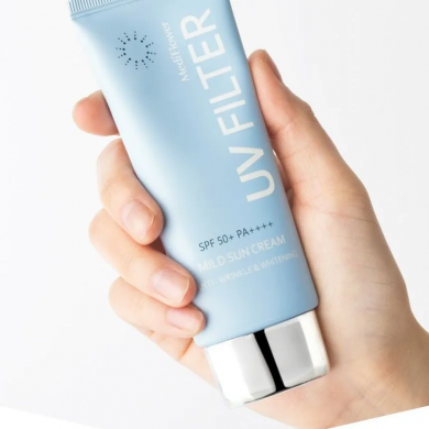 Антивіковий та освітлювальний сонцезахисний крем MEDI FLOWER UV Filter Mild Sun Cream SPF50+/PA++++ 50 мл купити в Україні 2