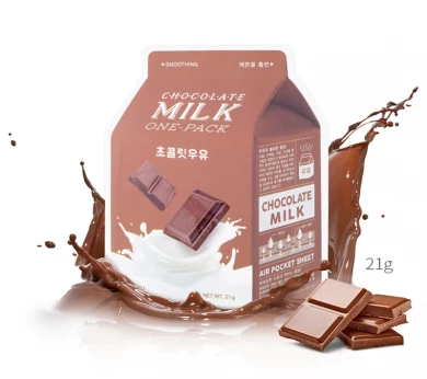 Тканевая маска с молочным протеином и шоколадом A'PIEU Milk One Pack Chocolate Milk купить в Украине 2