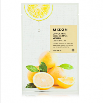 Очищающая и осветляющая витаминная тканевая маска, MIZON, Joyful Time Essence Mask, Vitamin, Clear & Gloss купить в Украине Очищающая и осветляющая витаминная тканевая маска, MIZON, Joyful Time Essence Mask, Vitamin, Clear & Gloss купить в Украине